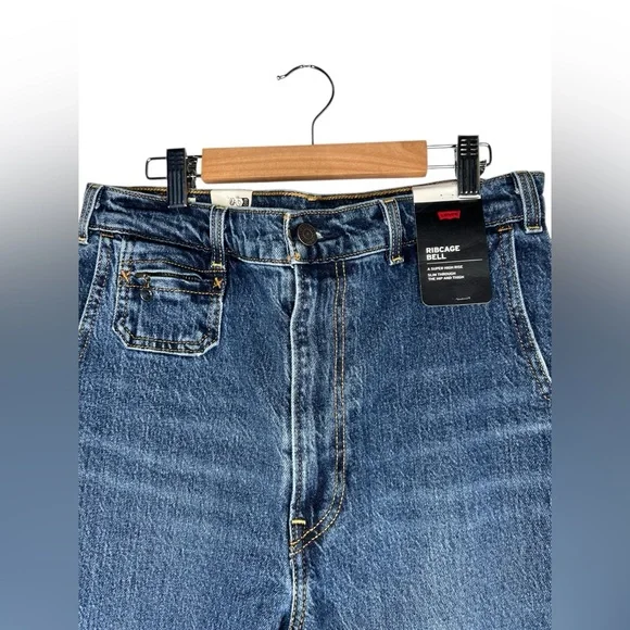Levi's Ribcage  Bell Flared  Denim  Jeans - Picture 10 of 15